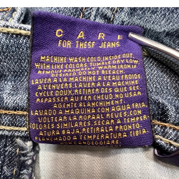 Divine Rights‎ of Denim Jeans Size 30 Low Rise Super Flare Distressed - Picture 5 of 16